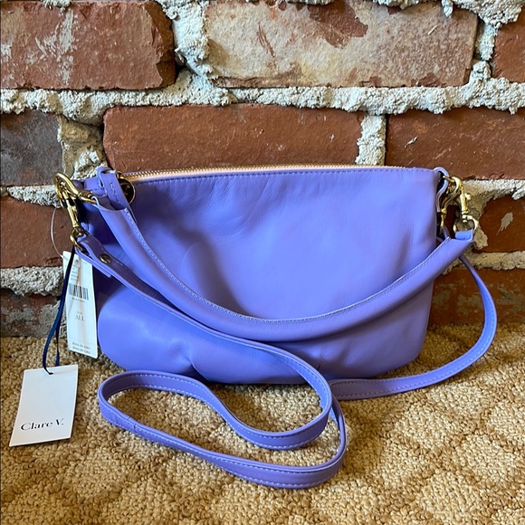 NWT Clare V Petit Violet Moyen Messenger Bag - Picture 4 of 10